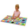 Puzzle mare Educativ de podea sa invatam Culori si Forme in engleza 50 piese 91.44x60.96 cm
